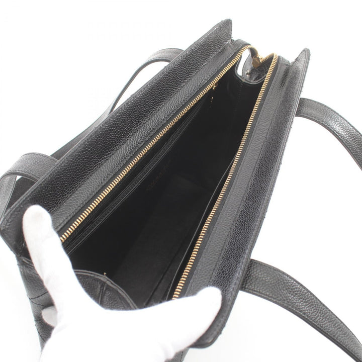 Top Quality Chanel Caviar Skin Matelasse Tote Bag Black