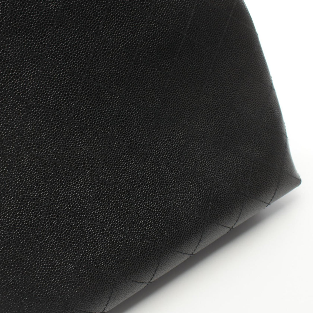 Top Quality Chanel Caviar Skin Matelasse Tote Bag Black