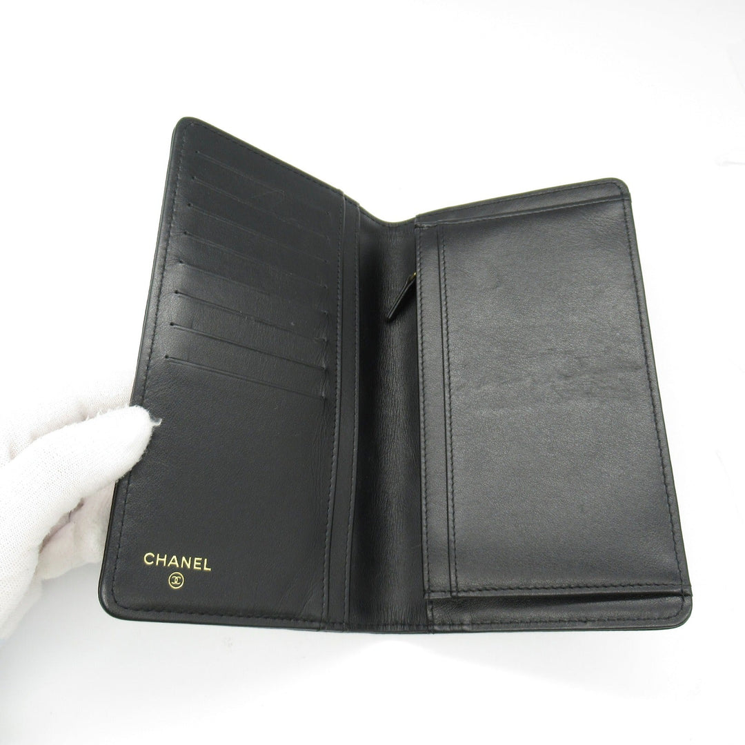Top Quality Chanel Boy Zip Long Wallet Leather Black