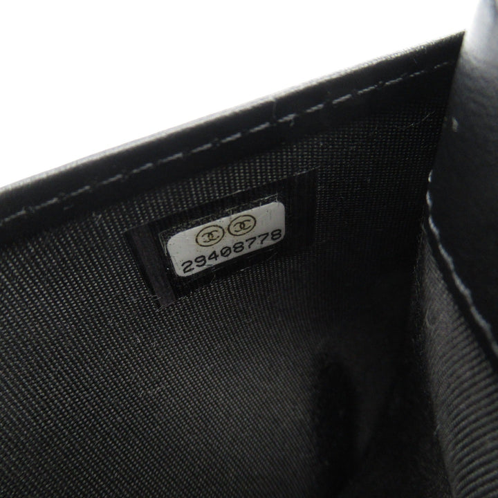 Top Quality Chanel Boy Zip Long Wallet Leather Black