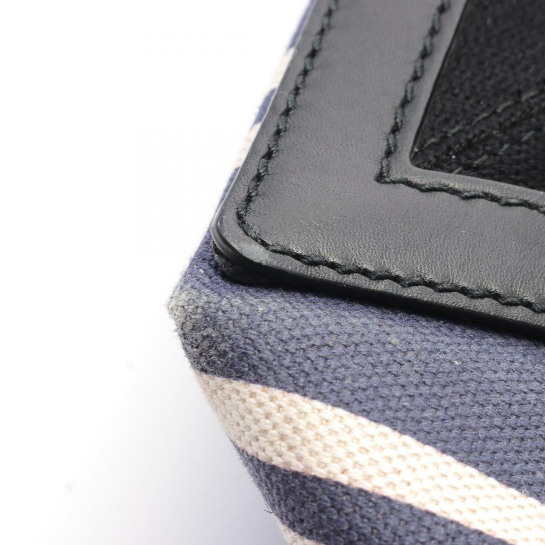 Top Quality Balenciaga Navy Cabas M Canvas Leather Tote