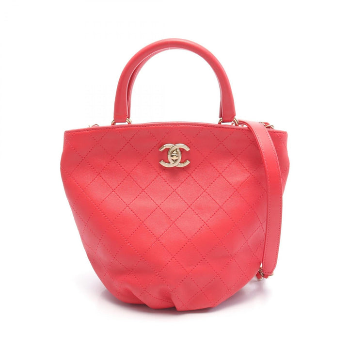 Top Quality Chanel Matelasse Leather Shoulder Bag Red