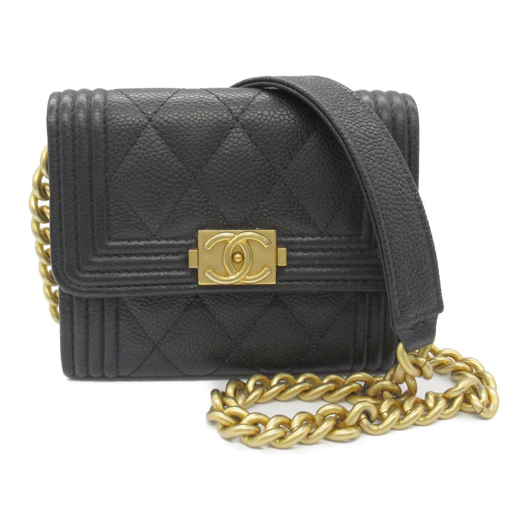 Top Quality Chanel Boy Chain Compact Wallet Shoulder Bag