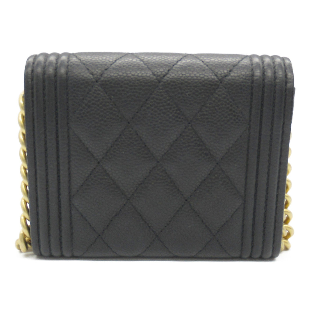 Top Quality Chanel Boy Chain Compact Wallet Shoulder Bag
