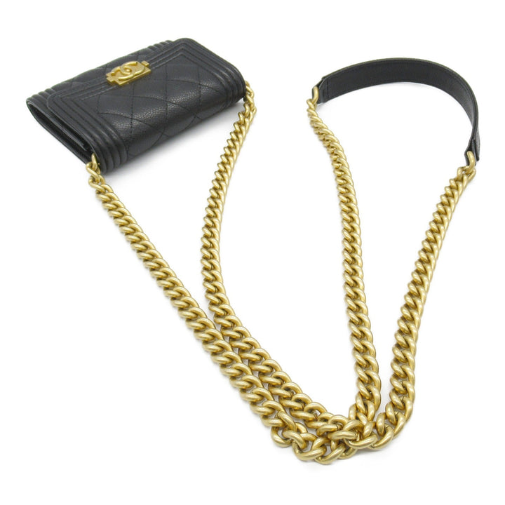 Top Quality Chanel Boy Chain Compact Wallet Shoulder Bag