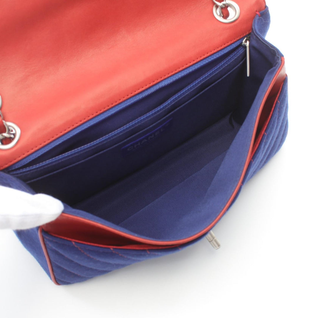 Top Quality Chanel V-Stitch Canvas Leather Shoulder Bag