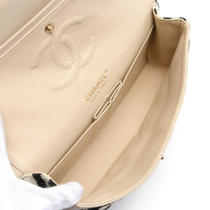 Top Quality Chanel Matelasse W Flap Shoulder Bag Leather Cotton