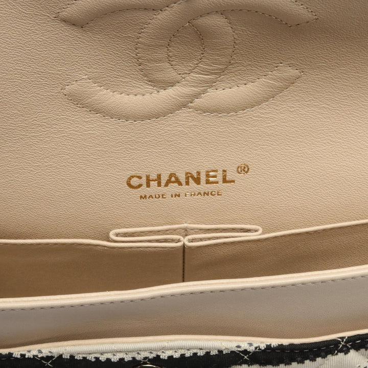 Top Quality Chanel Matelasse W Flap Shoulder Bag Leather Cotton
