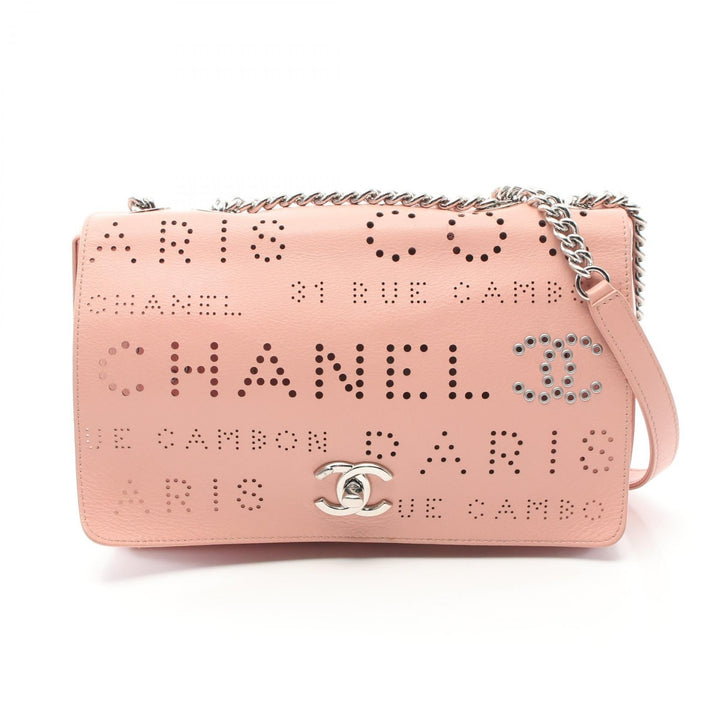 Top Quality Chanel Pink Calf Leather Shoulder Bag