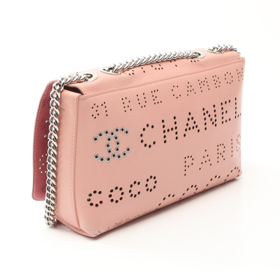 Top Quality Chanel Pink Calf Leather Shoulder Bag