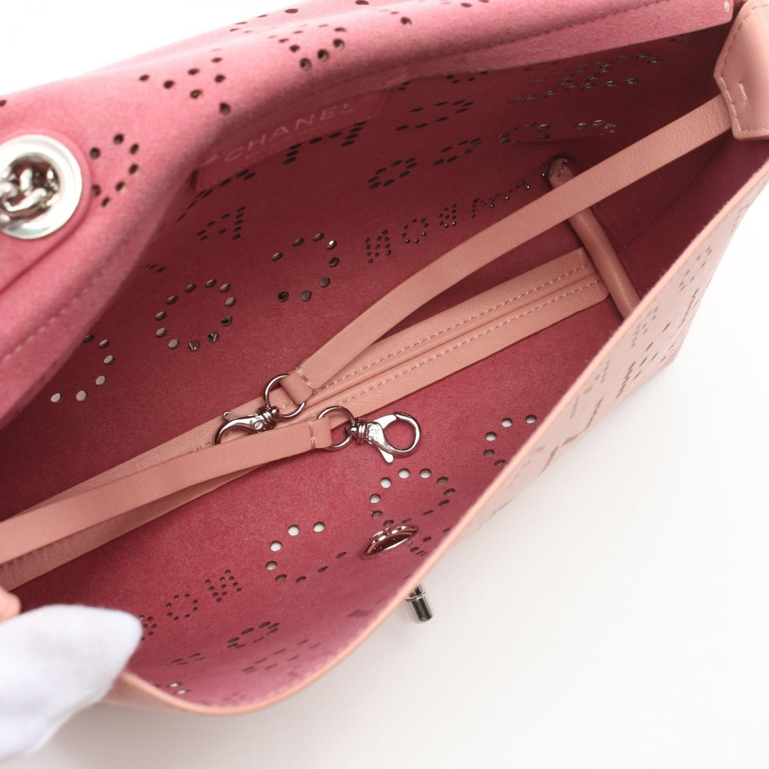 Top Quality Chanel Pink Calf Leather Shoulder Bag