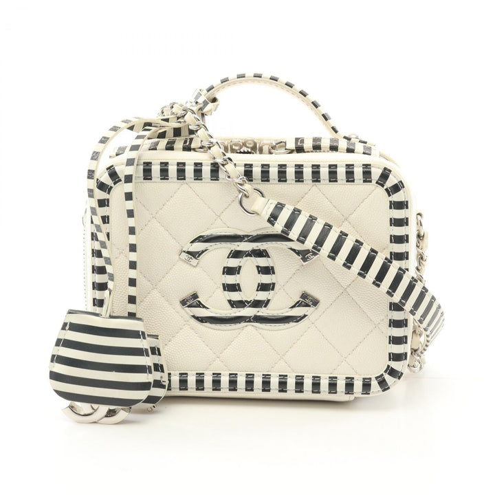 Top Quality Chanel CC Filigree Small Vanity Bag Leather