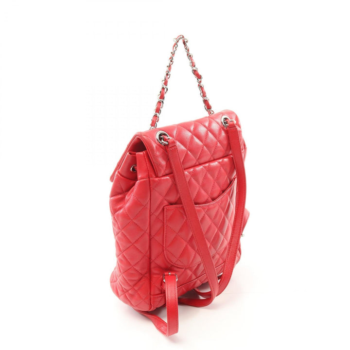 Top Quality Chanel Matelasse Lambskin Backpack Red