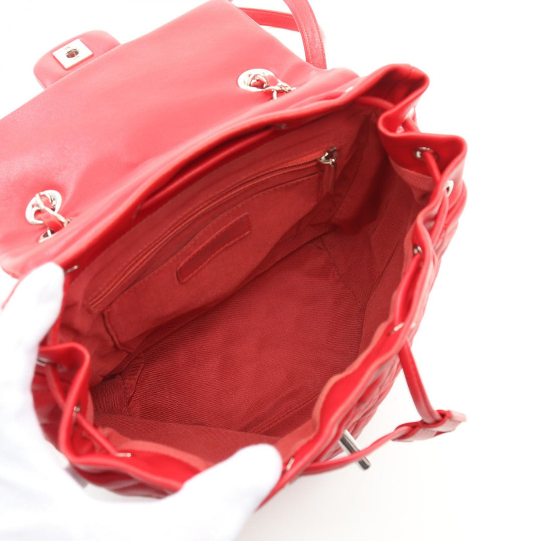 Top Quality Chanel Matelasse Lambskin Backpack Red