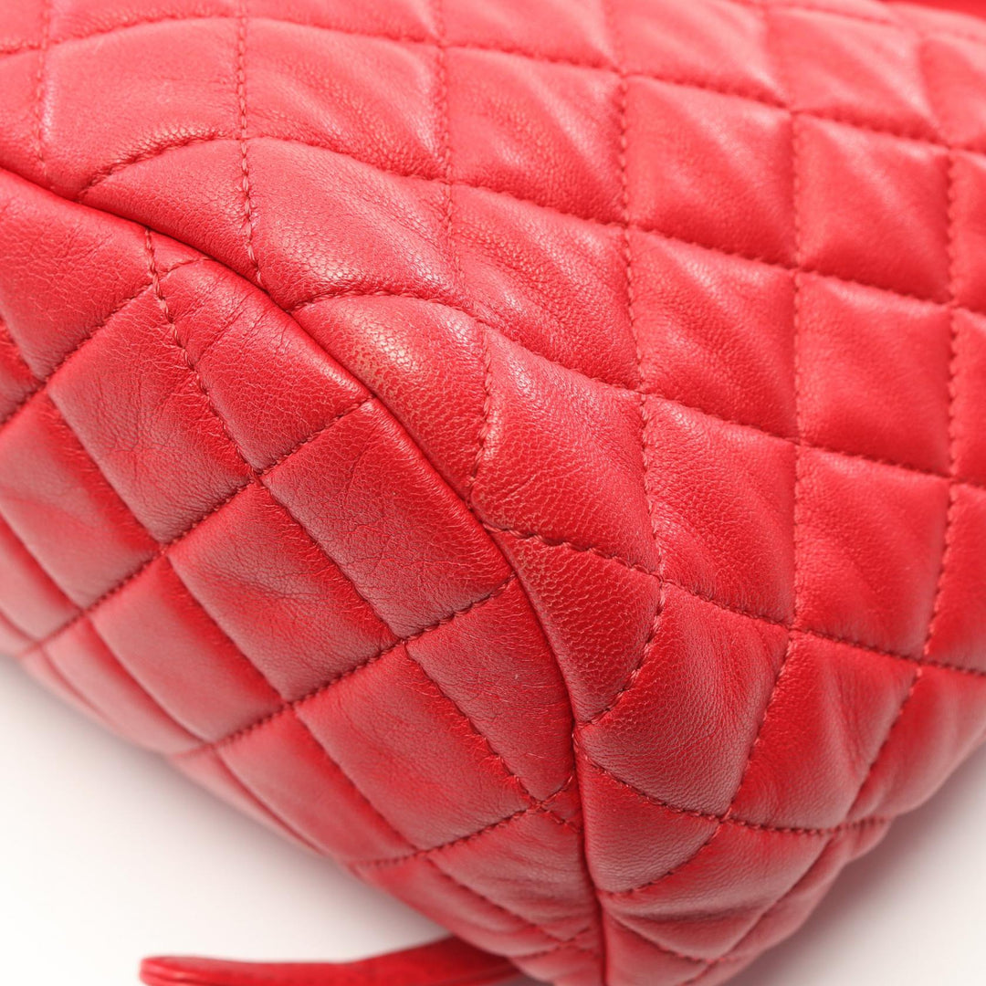 Top Quality Chanel Matelasse Lambskin Backpack Red