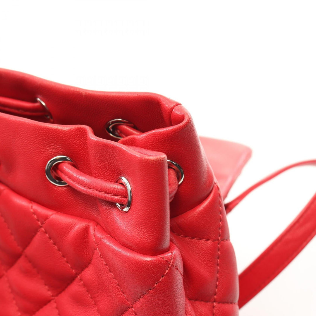Top Quality Chanel Matelasse Lambskin Backpack Red