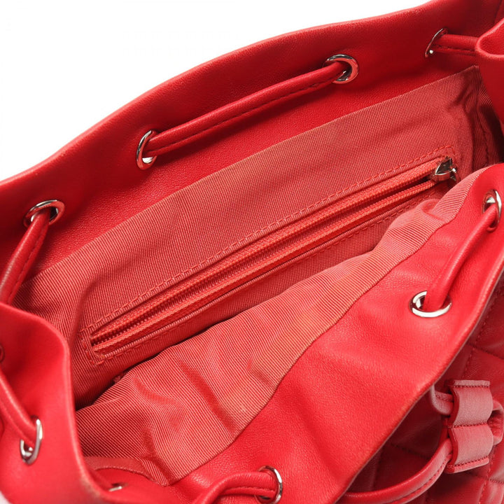 Top Quality Chanel Matelasse Lambskin Backpack Red