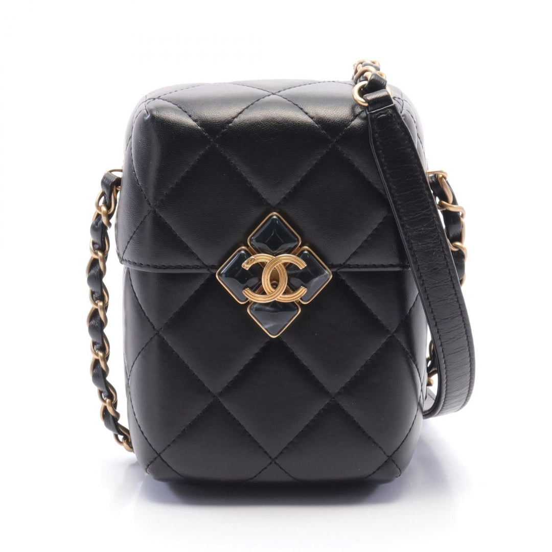 Top Quality Chanel Lambskin Matelasse Shoulder Bag Black