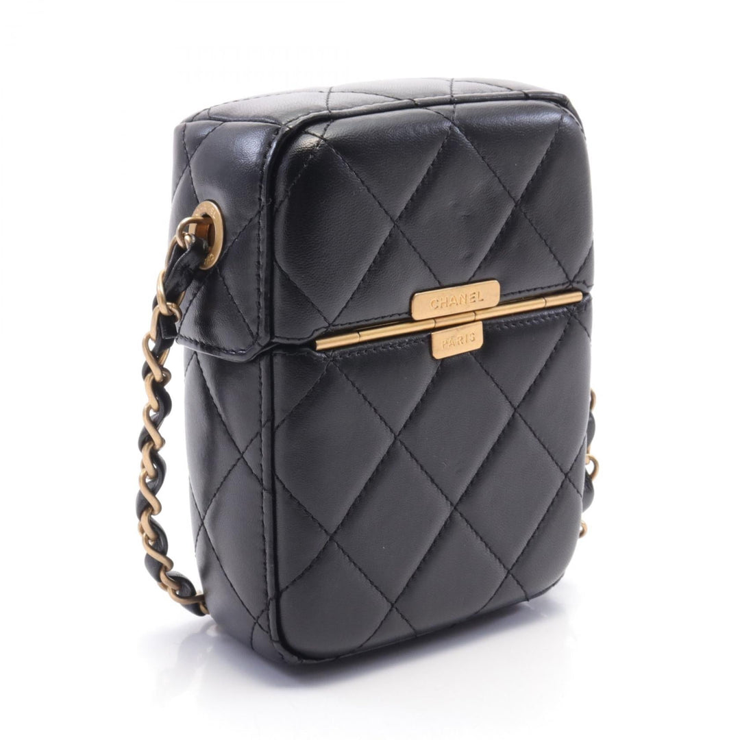 Top Quality Chanel Lambskin Matelasse Shoulder Bag Black