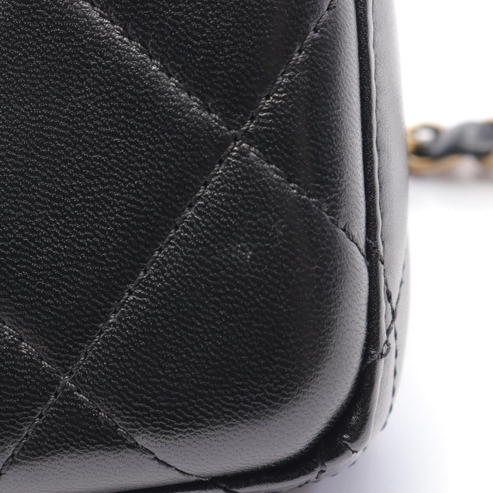 Top Quality Chanel Lambskin Matelasse Shoulder Bag Black