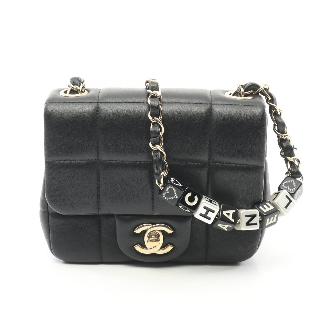 Top Quality Chanel Lambskin Mini Flap Shoulder Bag Black