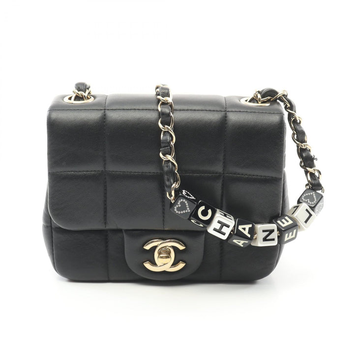 Top Quality Chanel Lambskin Mini Flap Shoulder Bag Black