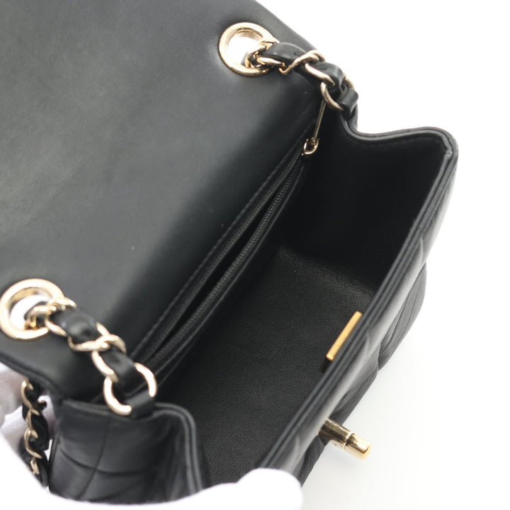 Top Quality Chanel Lambskin Mini Flap Shoulder Bag Black
