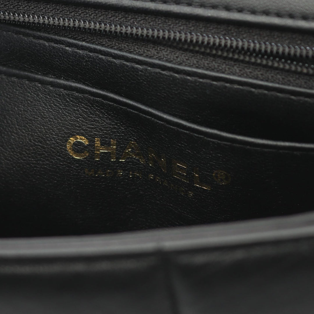 Top Quality Chanel Lambskin Mini Flap Shoulder Bag Black