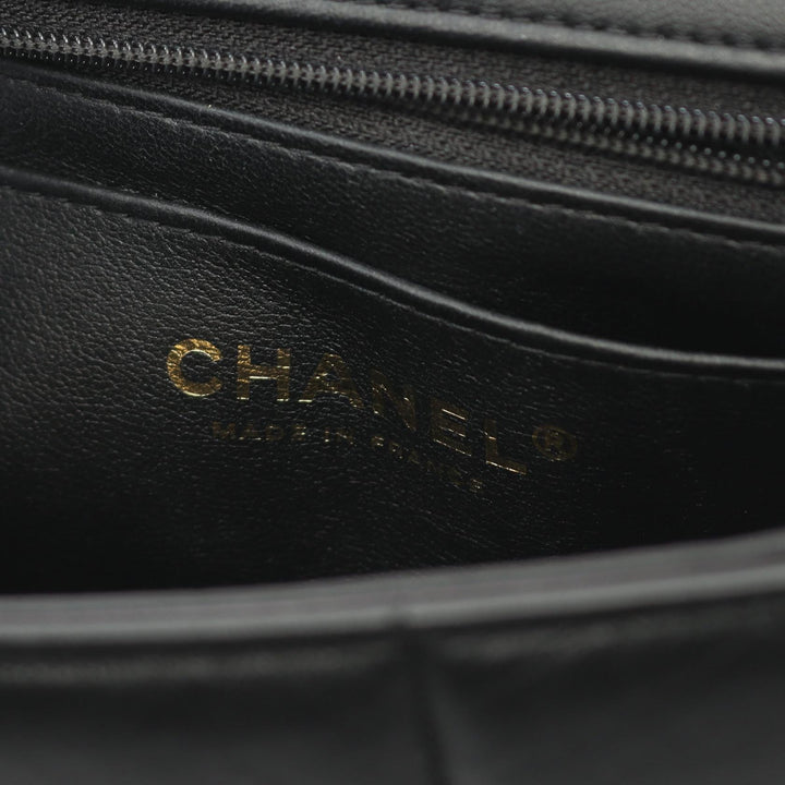 Top Quality Chanel Lambskin Mini Flap Shoulder Bag Black