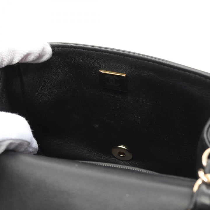 Top Quality Chanel Lambskin Mini Flap Shoulder Bag Black