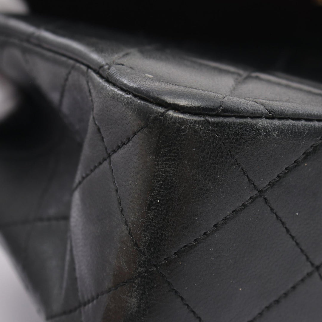 Chanel Lambskin Matelasse W Flap Shoulder Bag