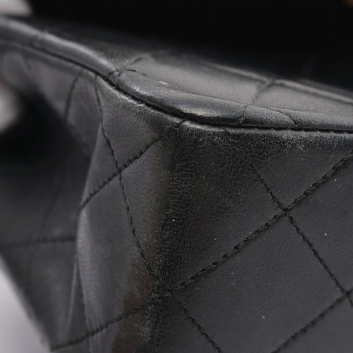 Chanel Lambskin Matelasse W Flap Shoulder Bag