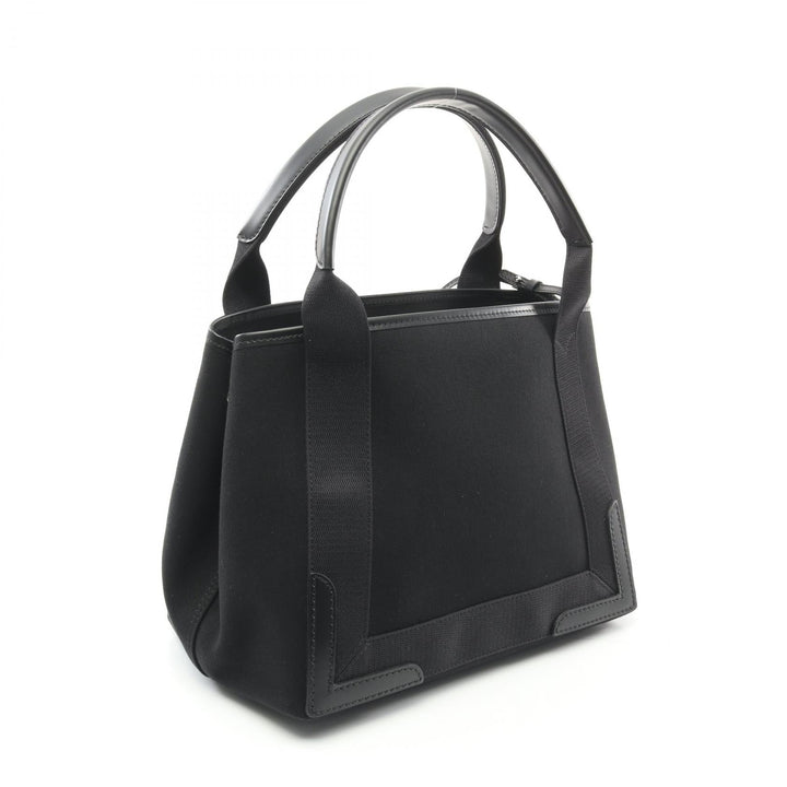 Top Quality Balenciaga Navy Cabas S Canvas Leather Tote Bag