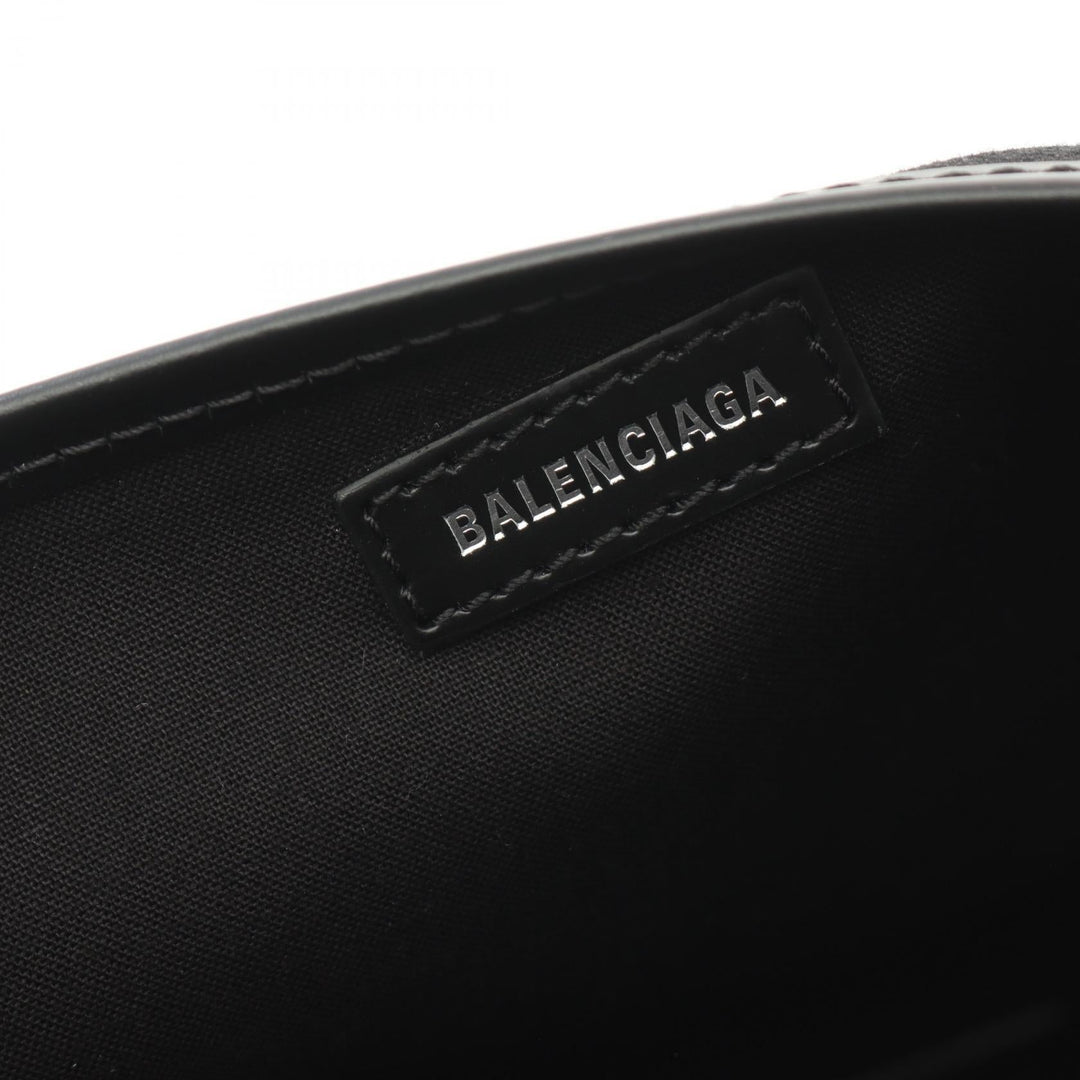 Top Quality Balenciaga Navy Cabas S Canvas Leather Tote Bag