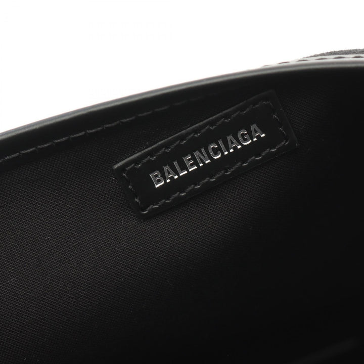 Top Quality Balenciaga Navy Cabas S Canvas Leather Tote Bag