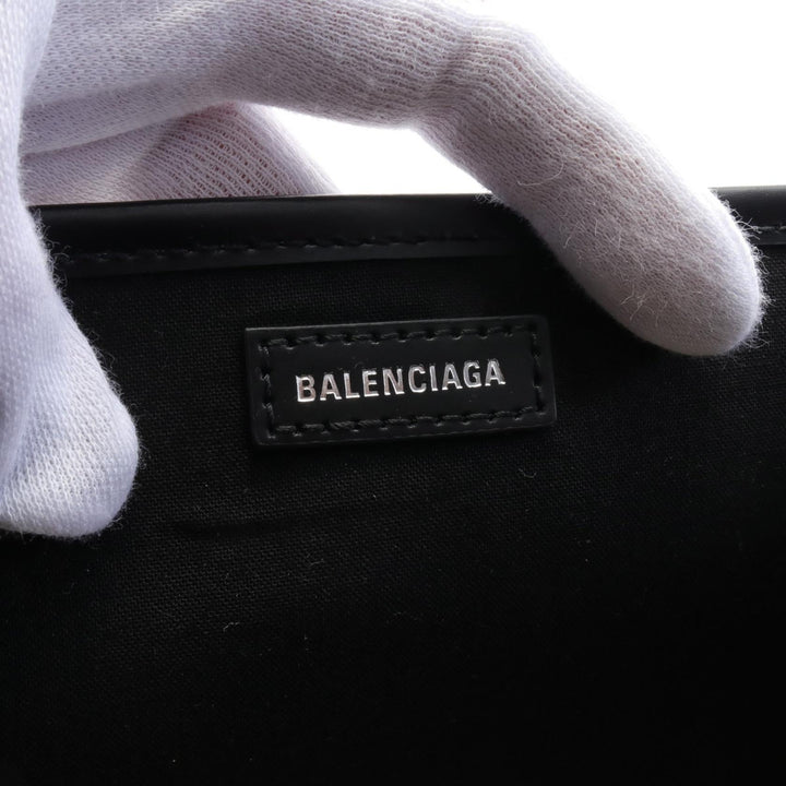 Top Quality Balenciaga Navy Cabas S Canvas Leather Tote
