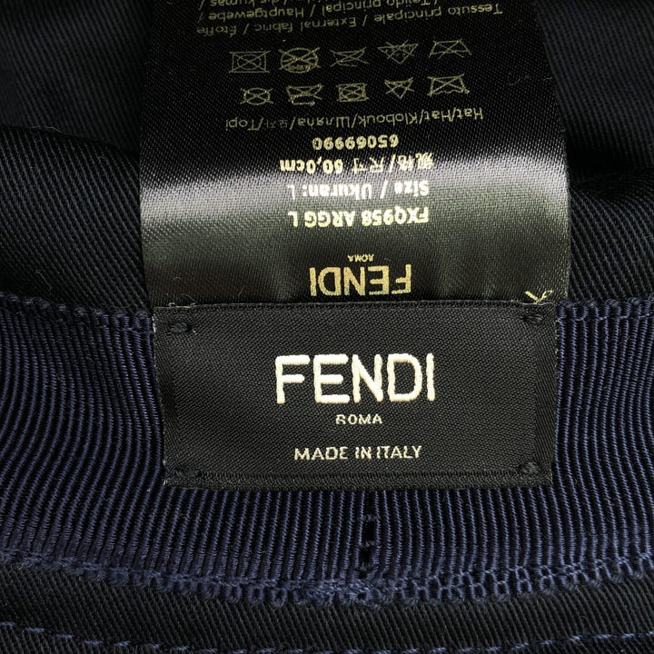 Fendi Cotton Bucket Hat Navy