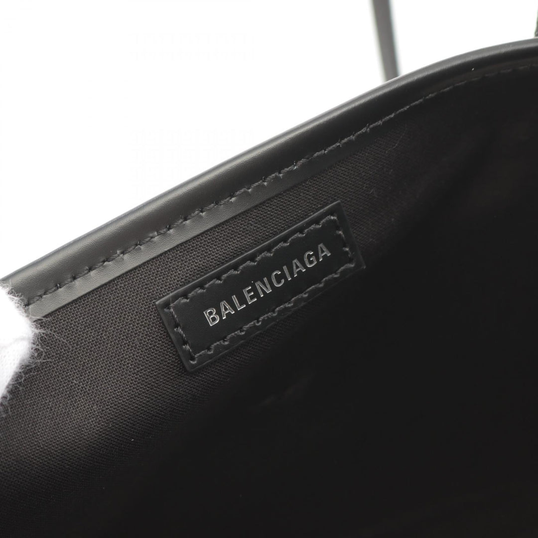 Top Quality Balenciaga Navy Cabas XS Canvas Leather Handbag
