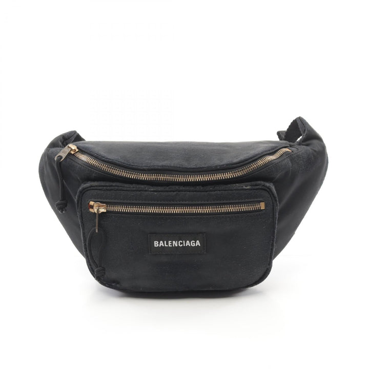 Top Quality Balenciaga Explorer Nylon Belt Bag Black