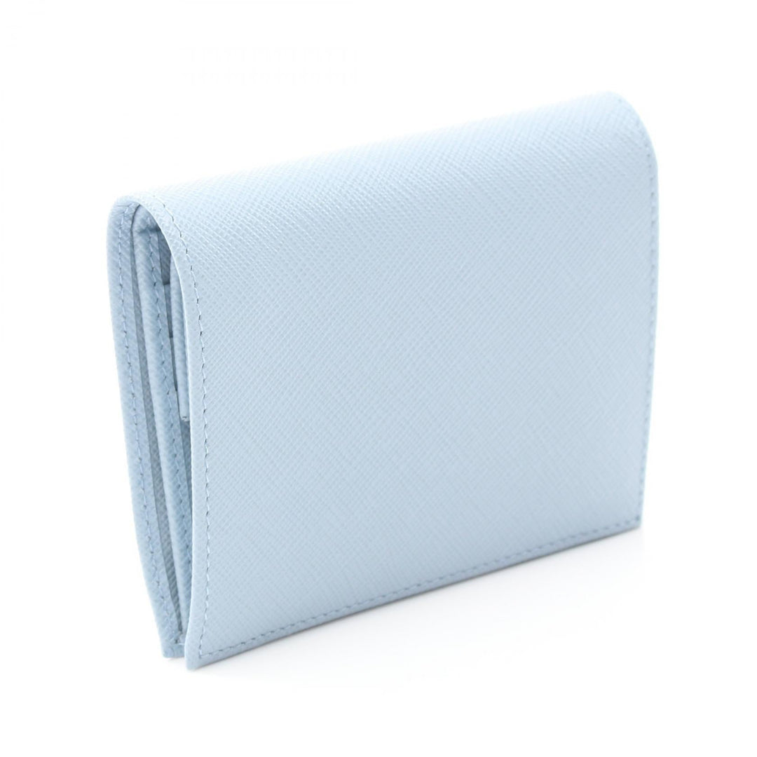 Prada Saffiano Leather Bifold Wallet Blue
