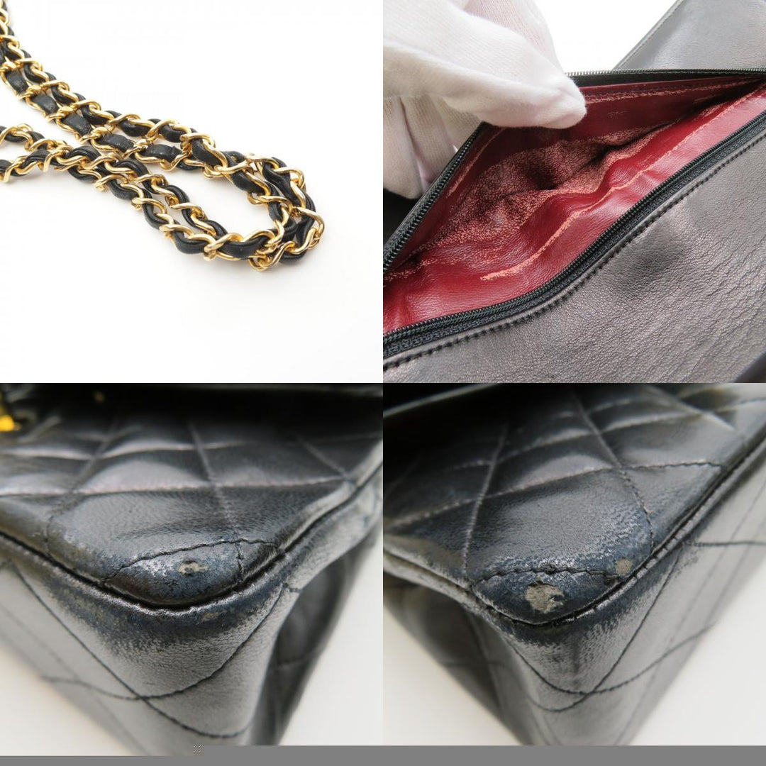 Top Quality Chanel Lambskin Matelasse W Flap Shoulder Bag