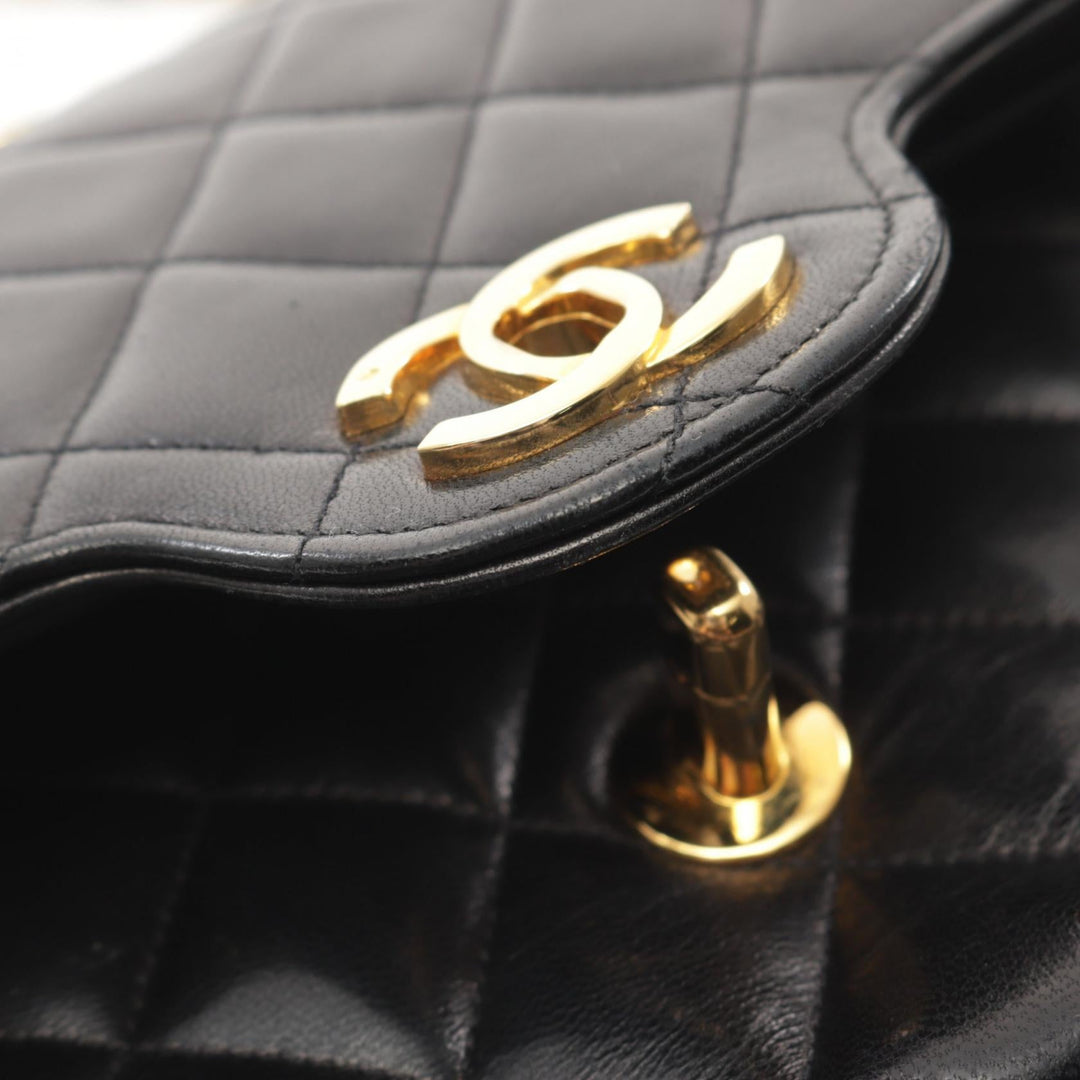 Top Quality Chanel Lambskin Matelasse W Flap Shoulder Bag