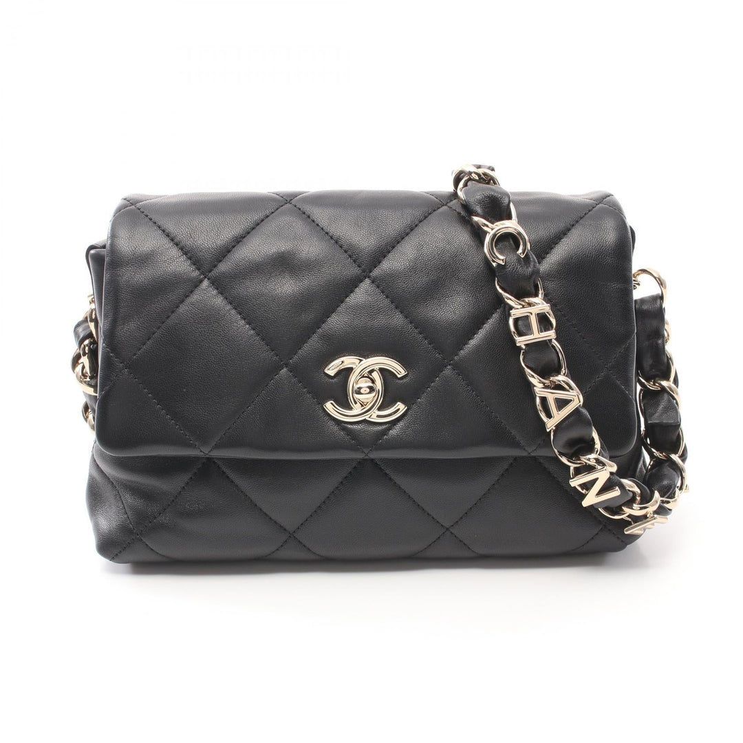 Top Quality Chanel Matelasse Lambskin Shoulder Bag Black