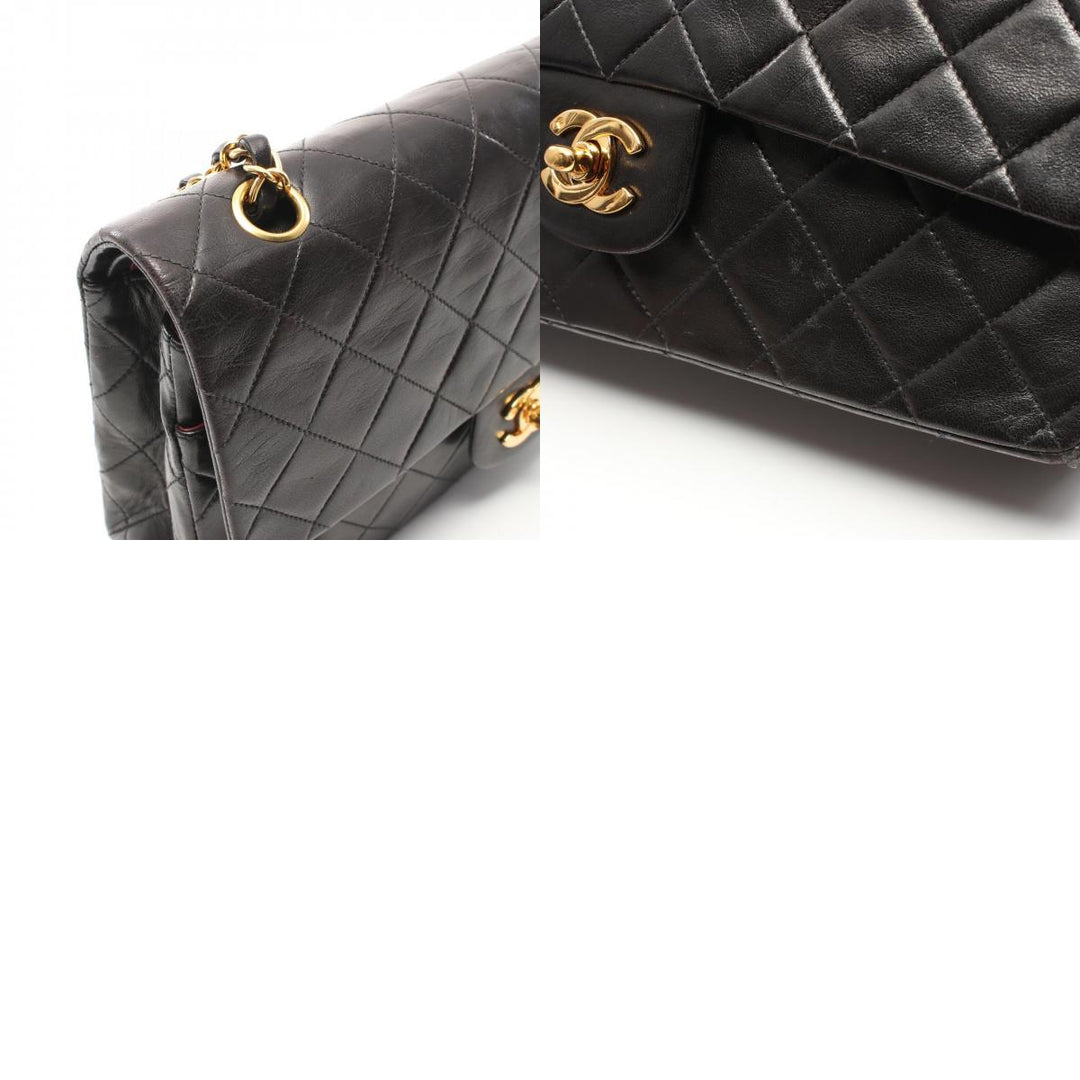 Top Quality Chanel Matelasse W Flap Shoulder Bag Black