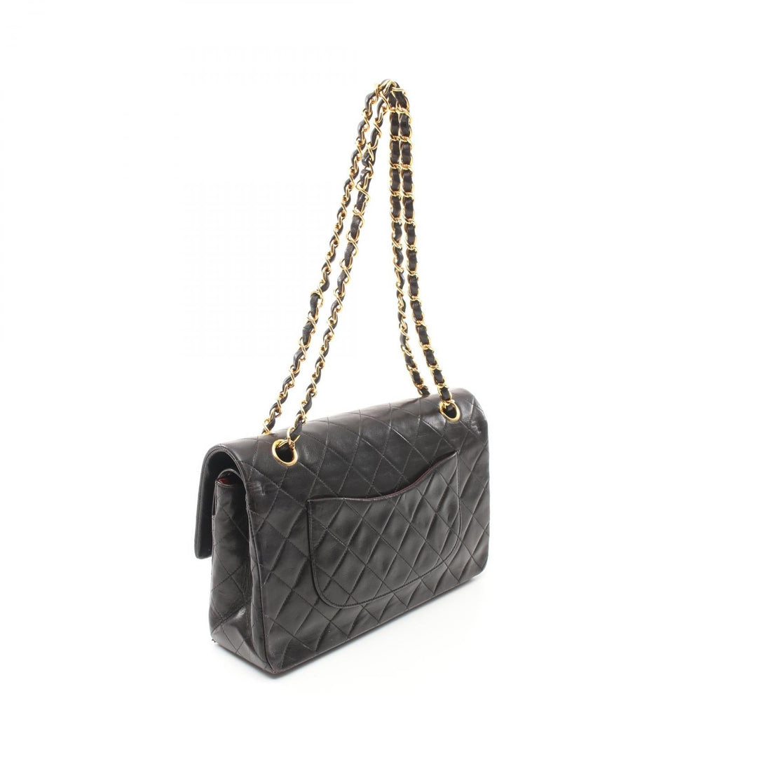 Top Quality Chanel Matelasse W Flap Shoulder Bag Black