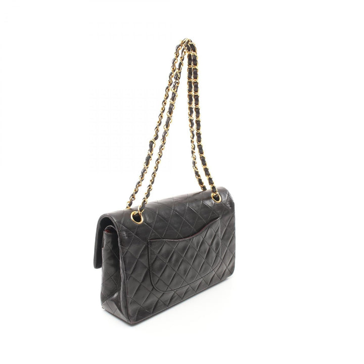 Top Quality Chanel Matelasse W Flap Shoulder Bag Black