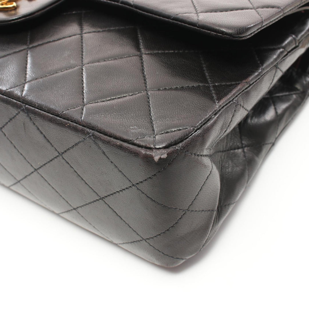 Top Quality Chanel Matelasse W Flap Shoulder Bag Black