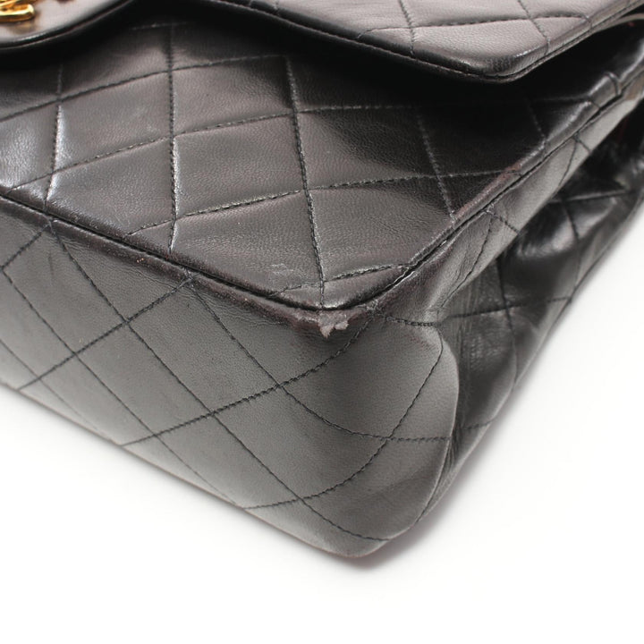 Top Quality Chanel Matelasse W Flap Shoulder Bag Black