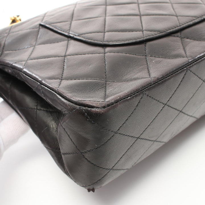 Top Quality Chanel Matelasse W Flap Shoulder Bag Black
