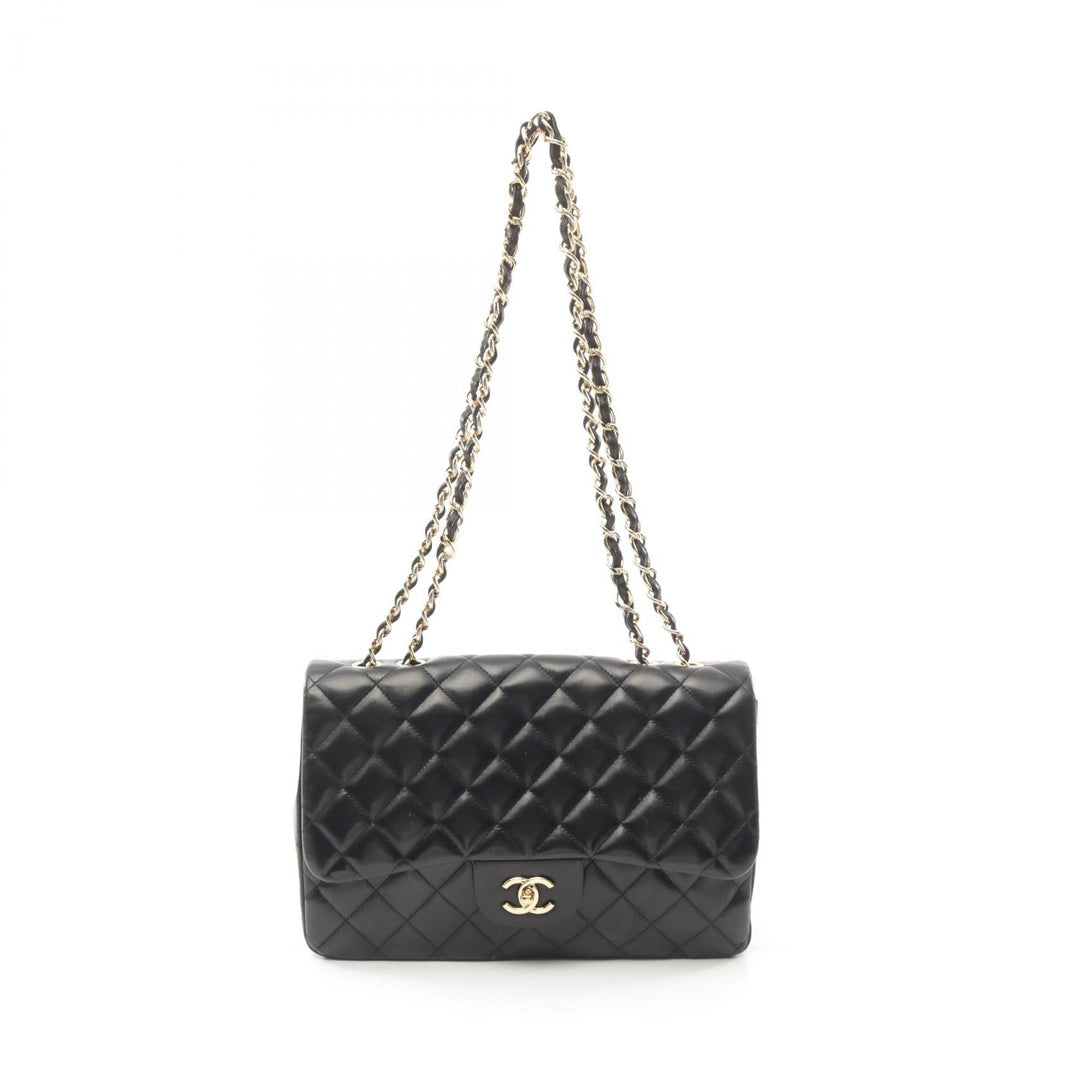 Top Quality Chanel Lambskin Single Flap Shoulder Bag Black